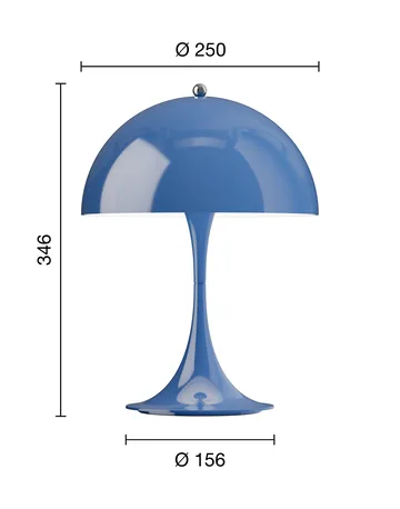 Lampe de table Panthella 250 Portable V3 - Opaque indigo blue - Louis Poulsen
