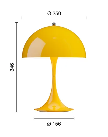 Lampe de table Panthella 250 Portable V3 - Opaque yellow - Louis Poulsen