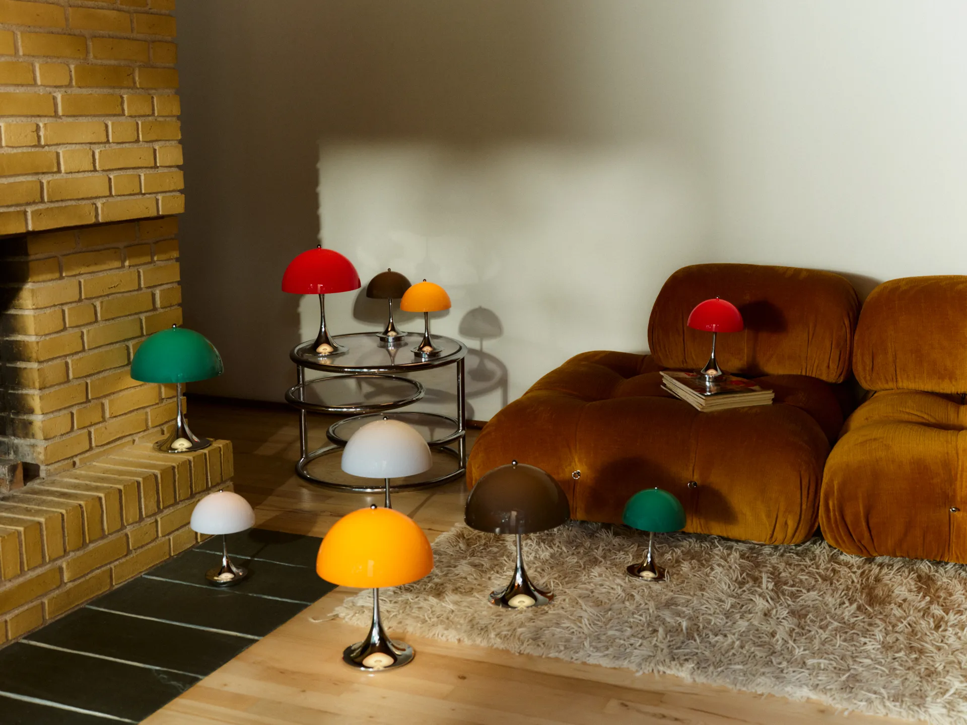 Lampe de table Panthella 250 Portable V3, Original Opal Brown Louis Poulsen