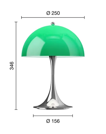 Lampe de table Panthella 250 Portable V3 - Original Opal Green - Louis Poulsen