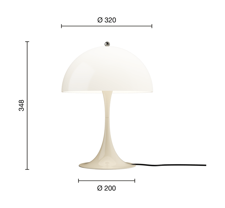 Lampe de table Panthella 320, Opal beige Louis Poulsen