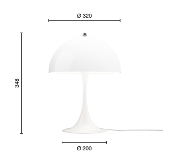 Lampe de table Panthella 320 - Opal white - Louis Poulsen