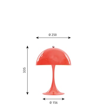 Lampe de table Panthella MINI - Corail - Louis Poulsen