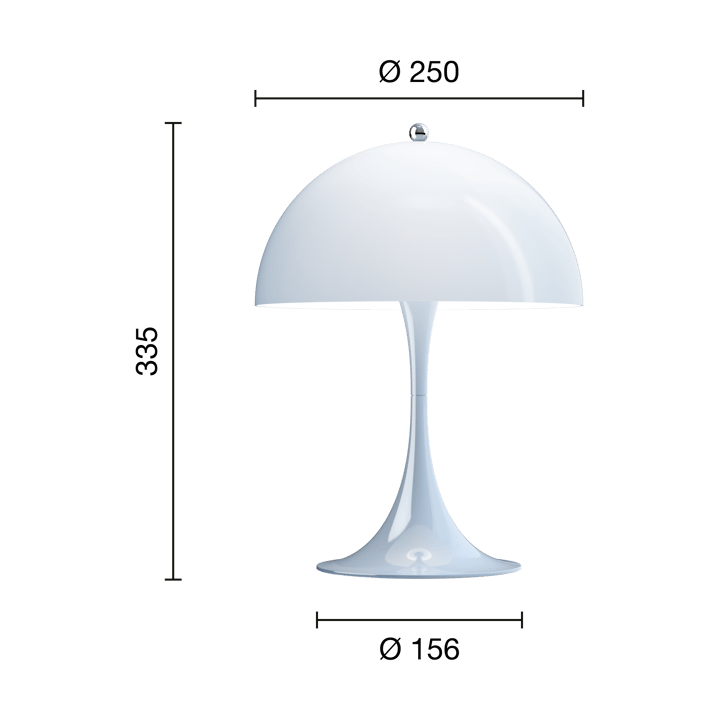 Lampe de table Panthella MINI - Pale blue - Louis Poulsen