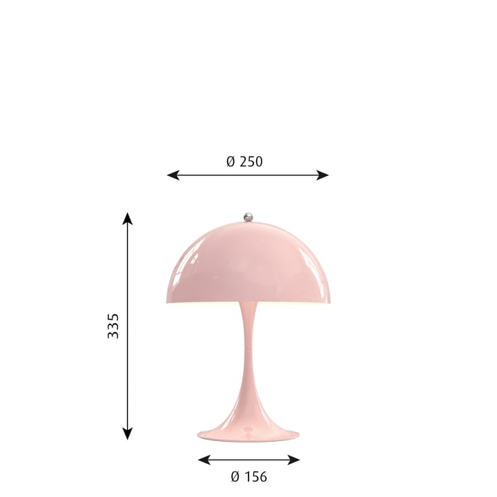 Lampe de table Panthella MINI - Rose clair - Louis Poulsen