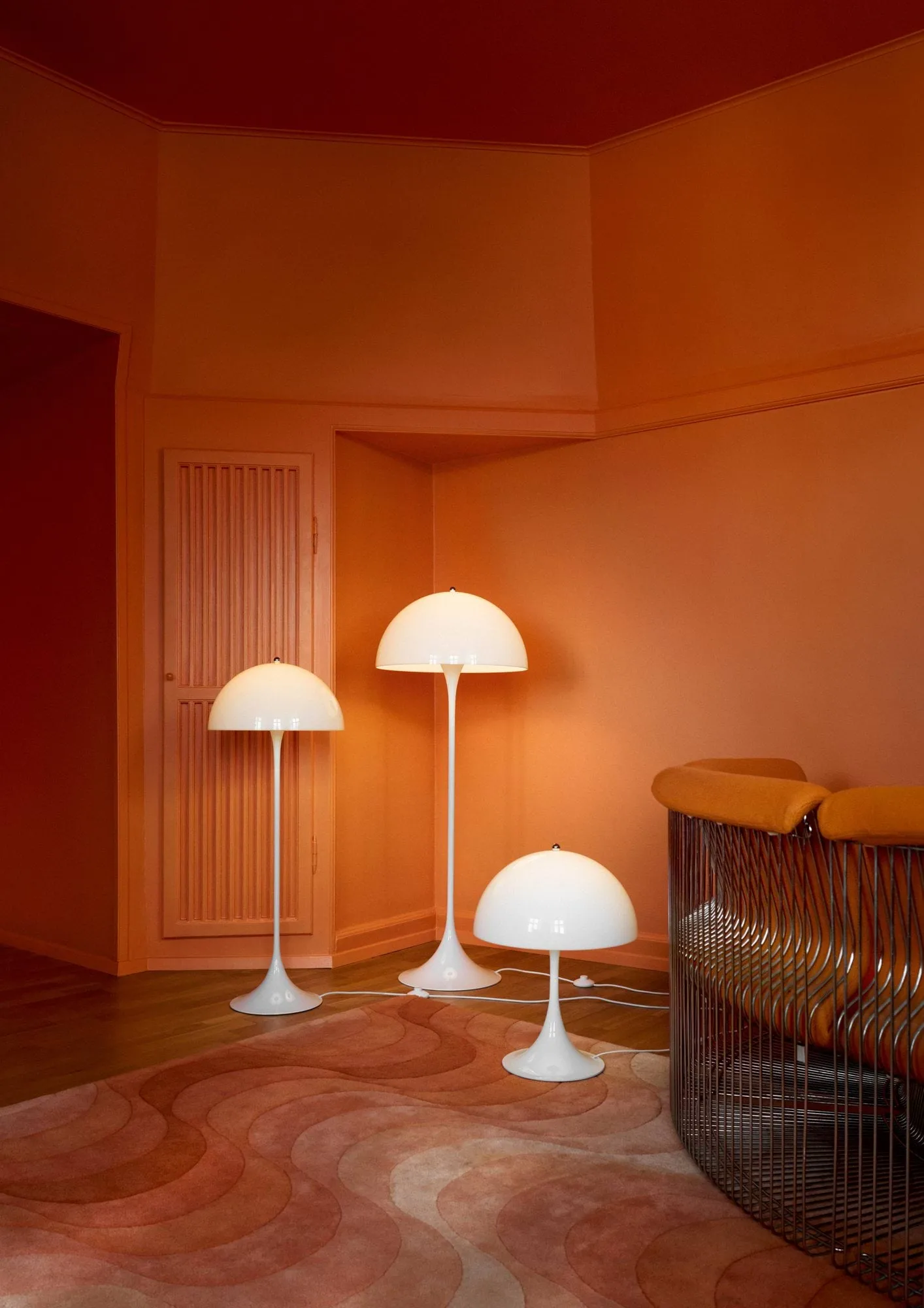 Lampe de table Panthella, V3, Opal white Louis Poulsen