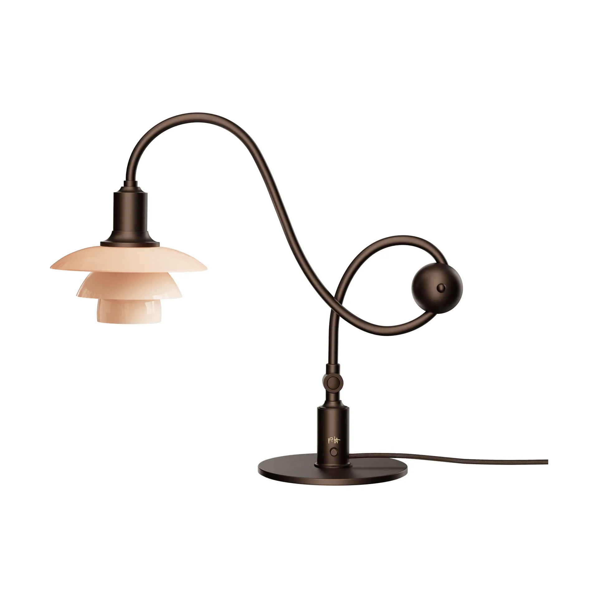 Lampe de table PH 1/1 Piano, Dusty terracotta Louis Poulsen