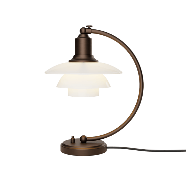 Lampe de table PH 2/2 Luna, Aged brass-verre opale Louis Poulsen