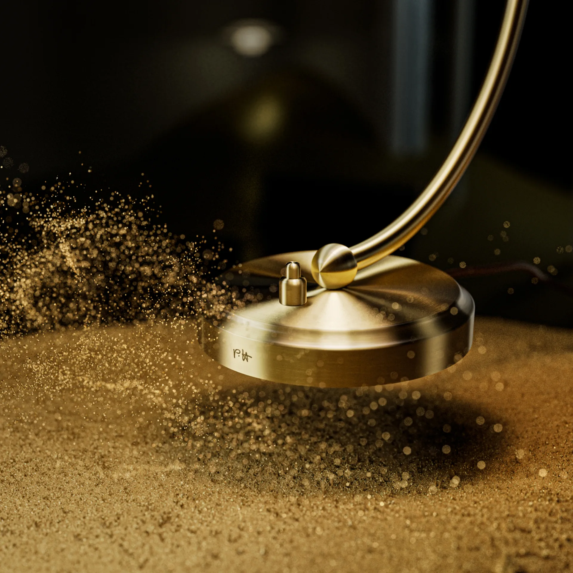 Lampe de table PH 2/2 Luna limited edition, Laiton-Verre opale Louis Poulsen