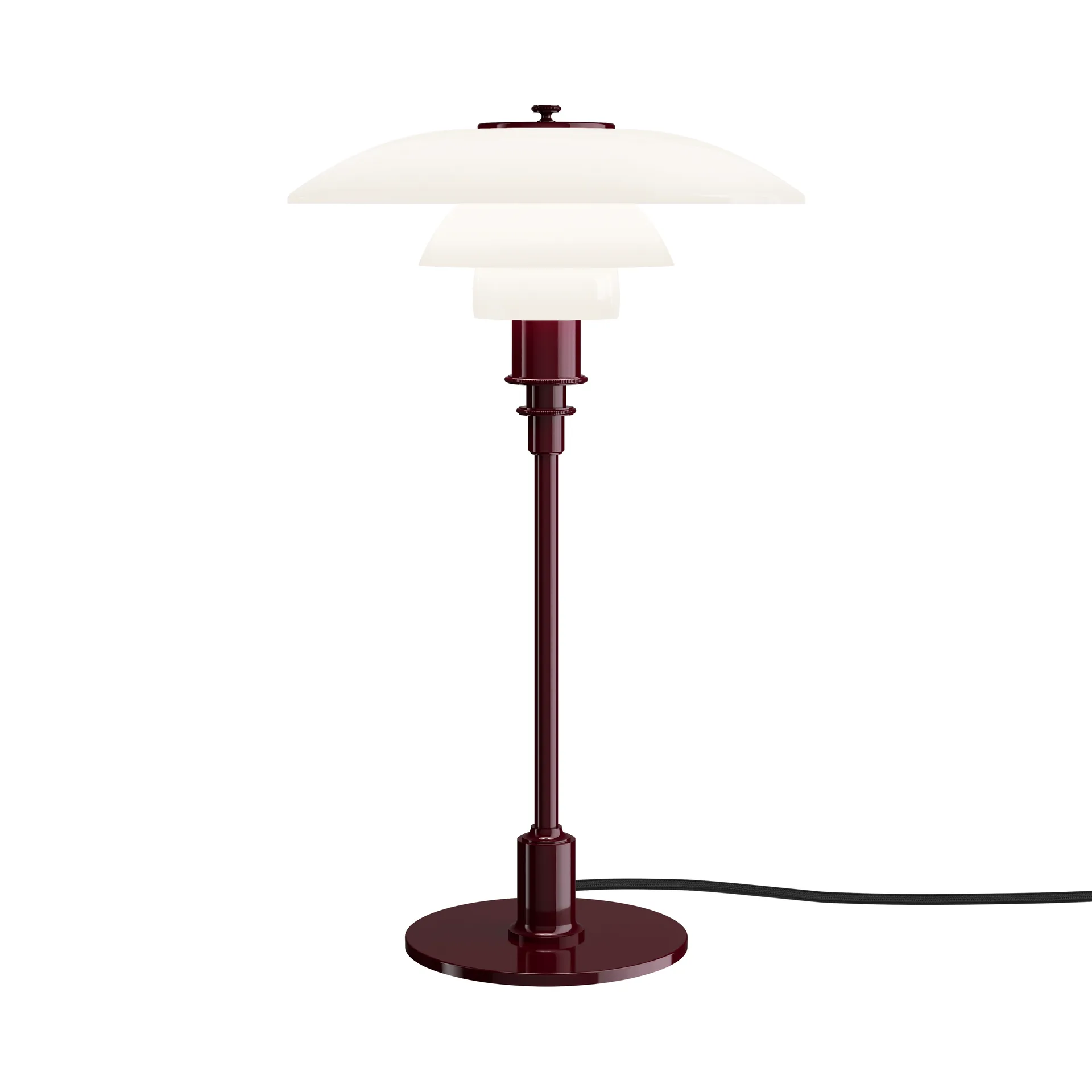 Lampe de table PH 3/2, Bordeaux glossy Louis Poulsen