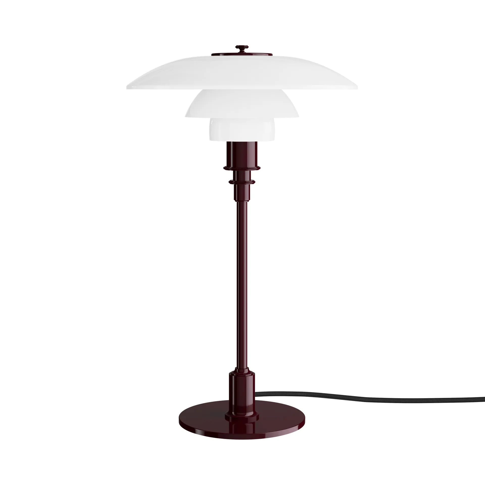 Lampe de table PH 3/2, Bordeaux glossy Louis Poulsen