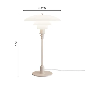 Lampe de table PH 3/2 - Glossy beige - Louis Poulsen