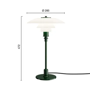 Lampe de table PH 3/2 - Glossy deep green - Louis Poulsen