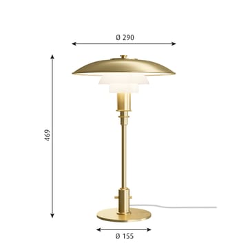 Lampe de table PH 3/2 Limited Edition - Laiton-Verre opale - Louis Poulsen