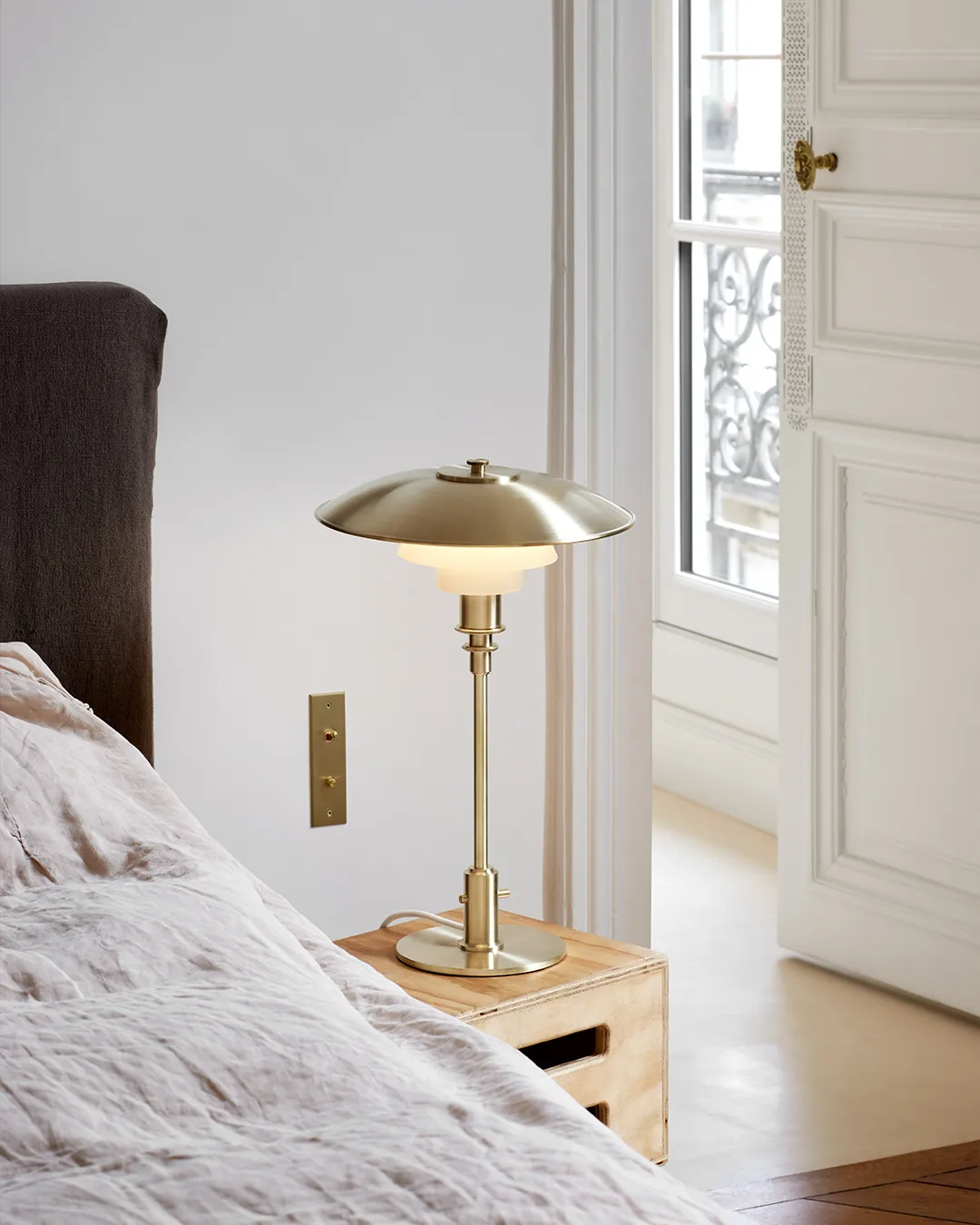 Lampe de table PH 3/2 Limited Edition, Laiton-Verre opale Louis Poulsen