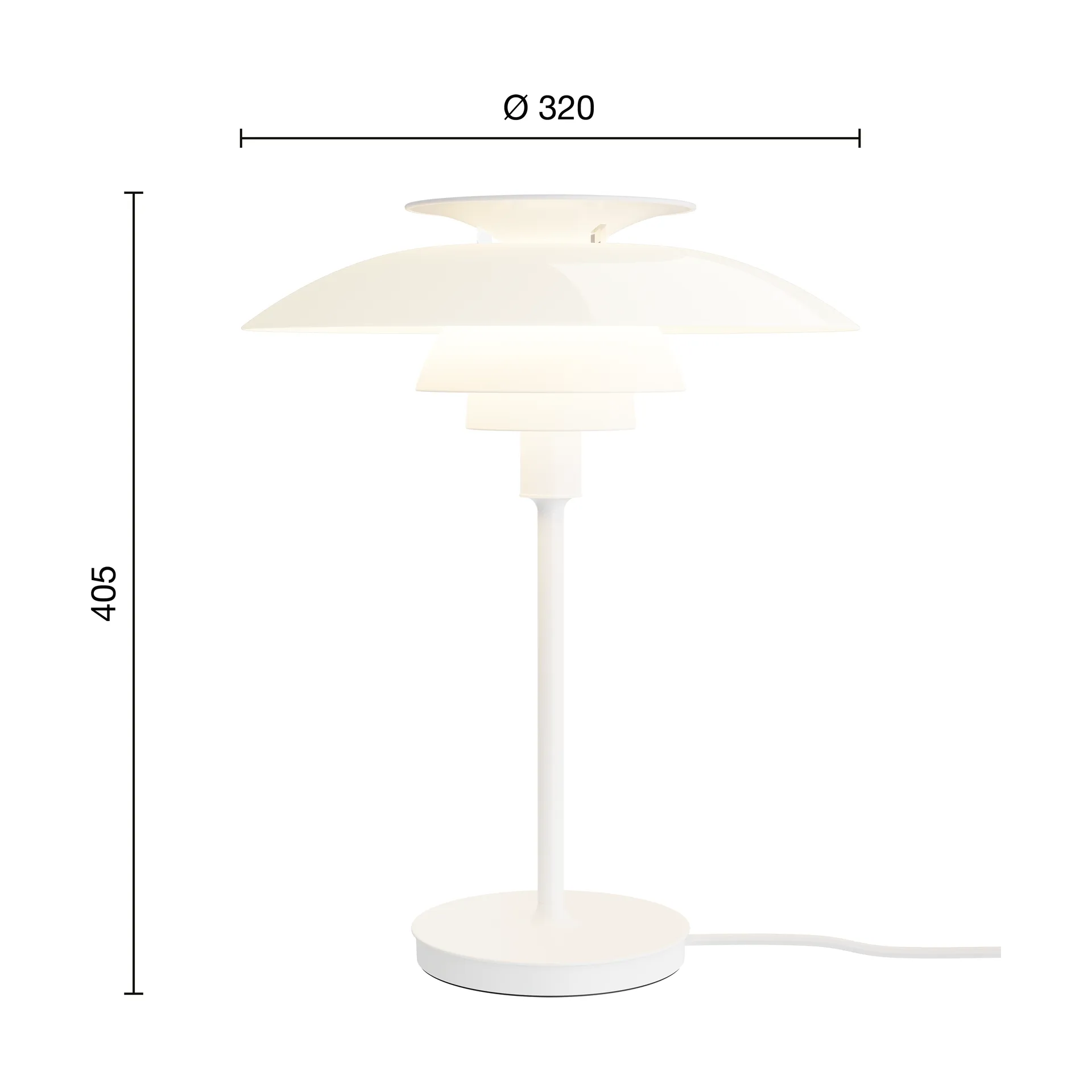 Lampe de table PH 80, Verre opalin blanc, blanc Louis Poulsen