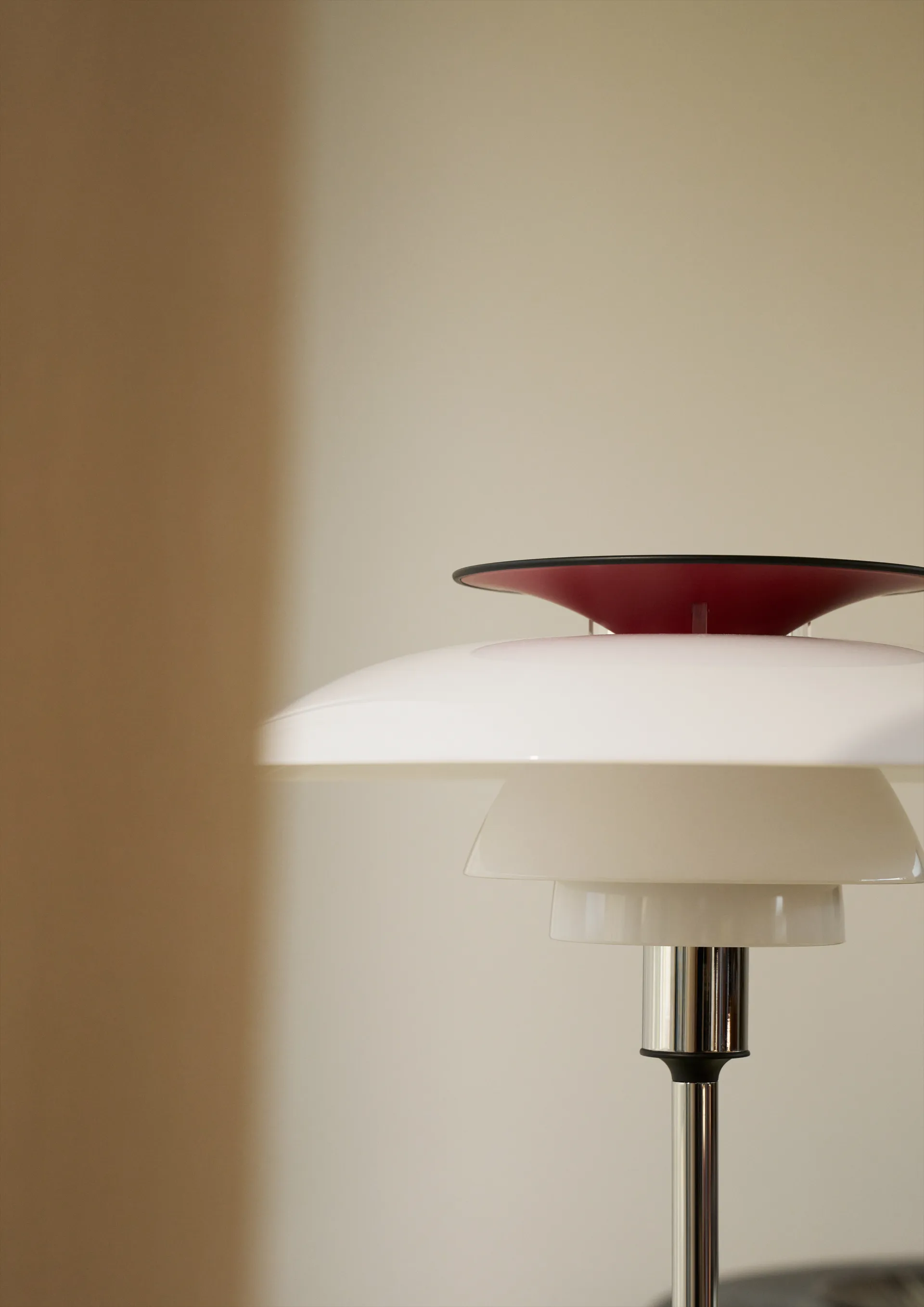 Lampe de table PH 80, Verre opalin blanc, chromé Louis Poulsen