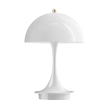 Lampe de table portable Panthella 160 Anniversary Edition - Brass metallised-white - Louis Poulsen
