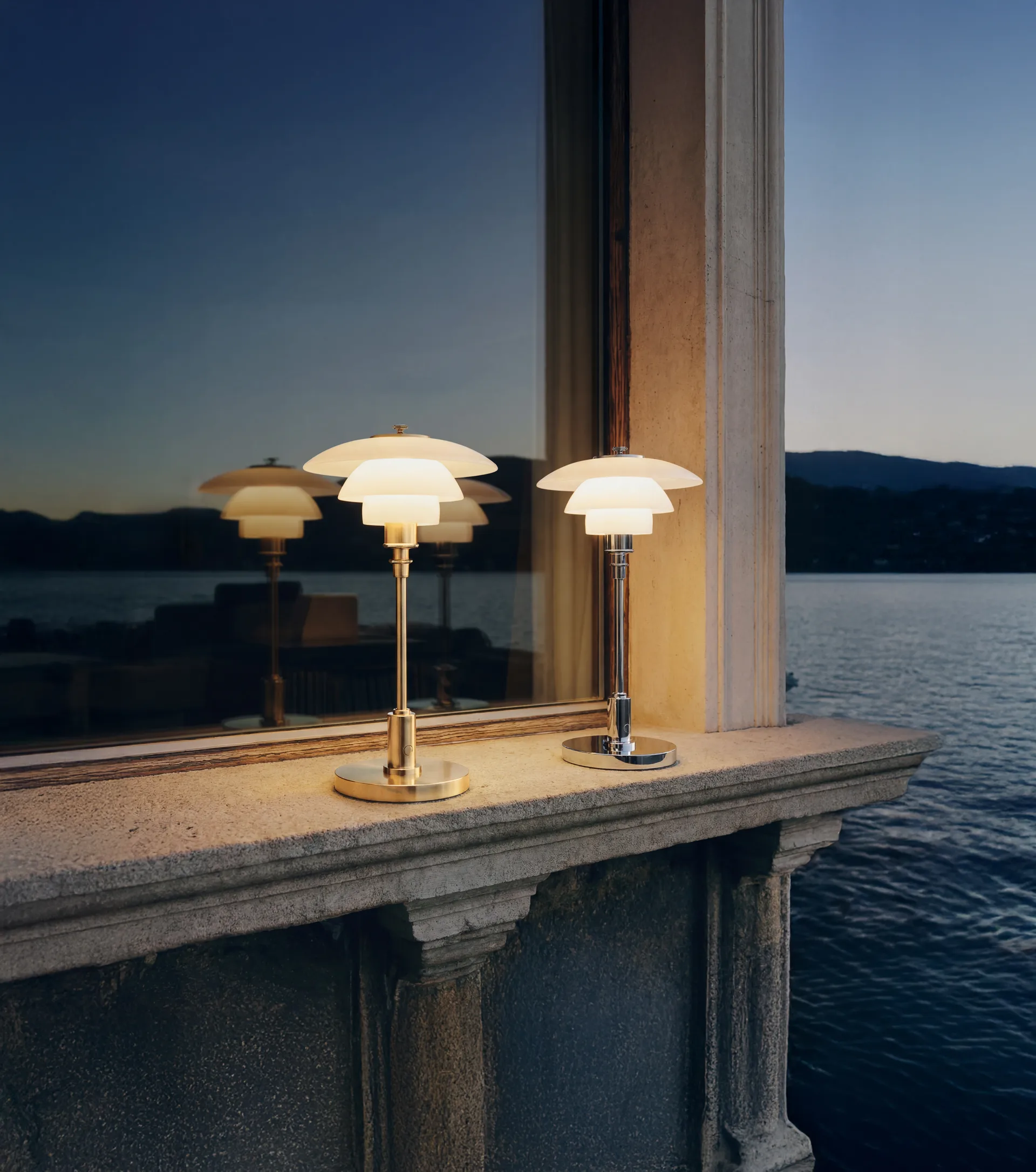 Lampe de table portable PH 1/1, Chromé Louis Poulsen