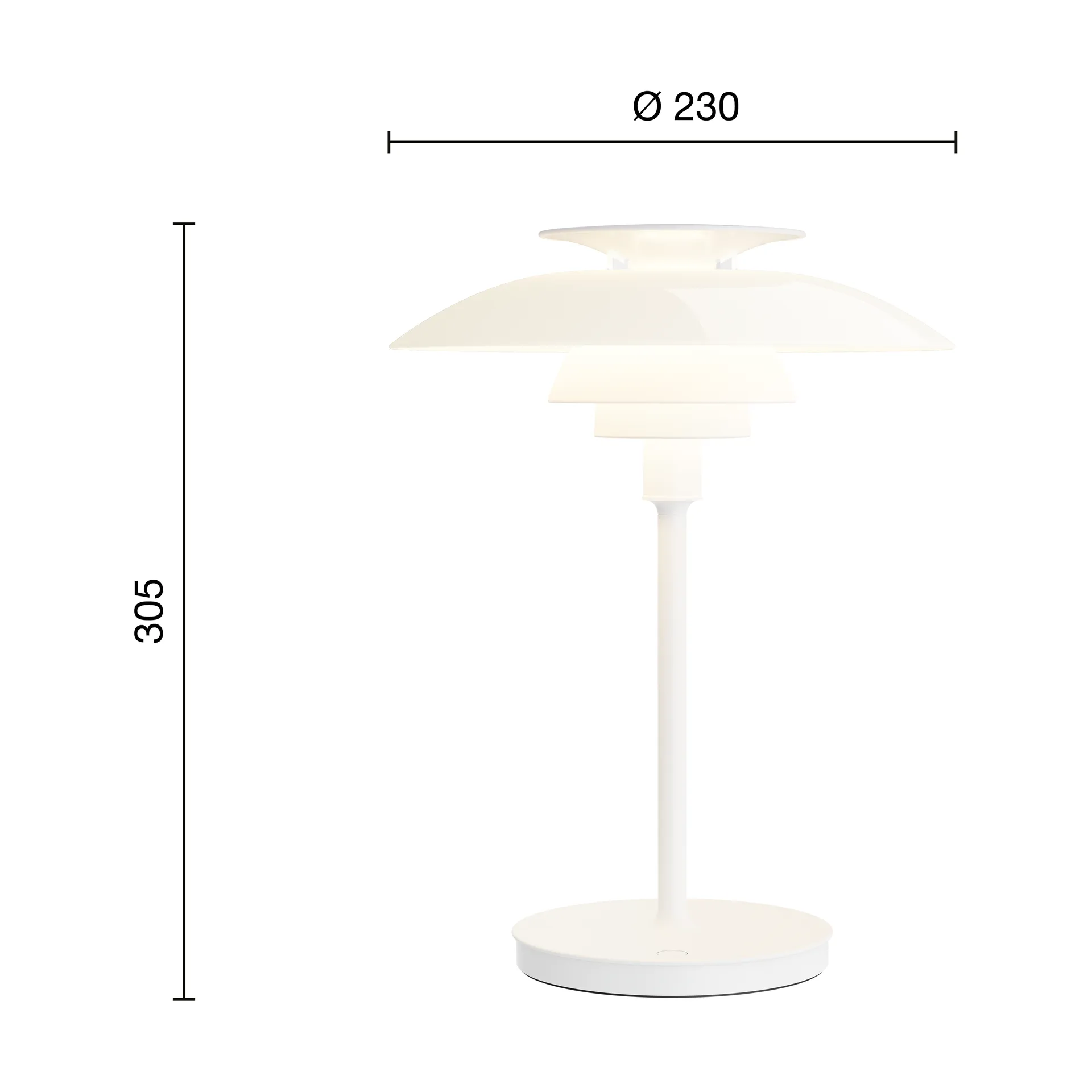 Lampe de table portable PH 80, Verre opalin blanc, blanc Louis Poulsen