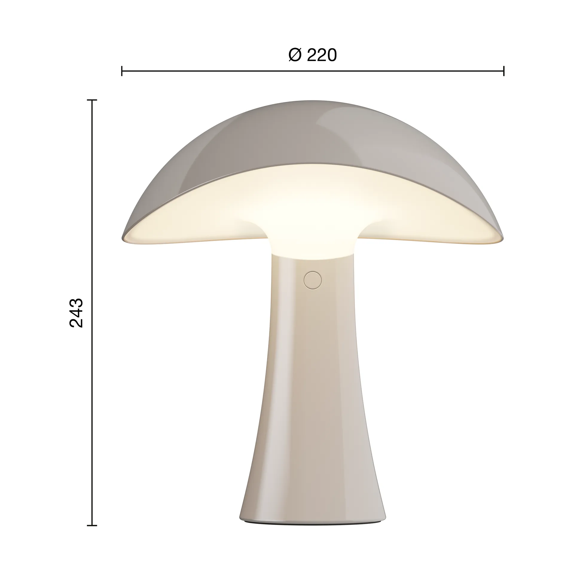 Lampe de table portable Rumee 220, Earth Grey Louis Poulsen