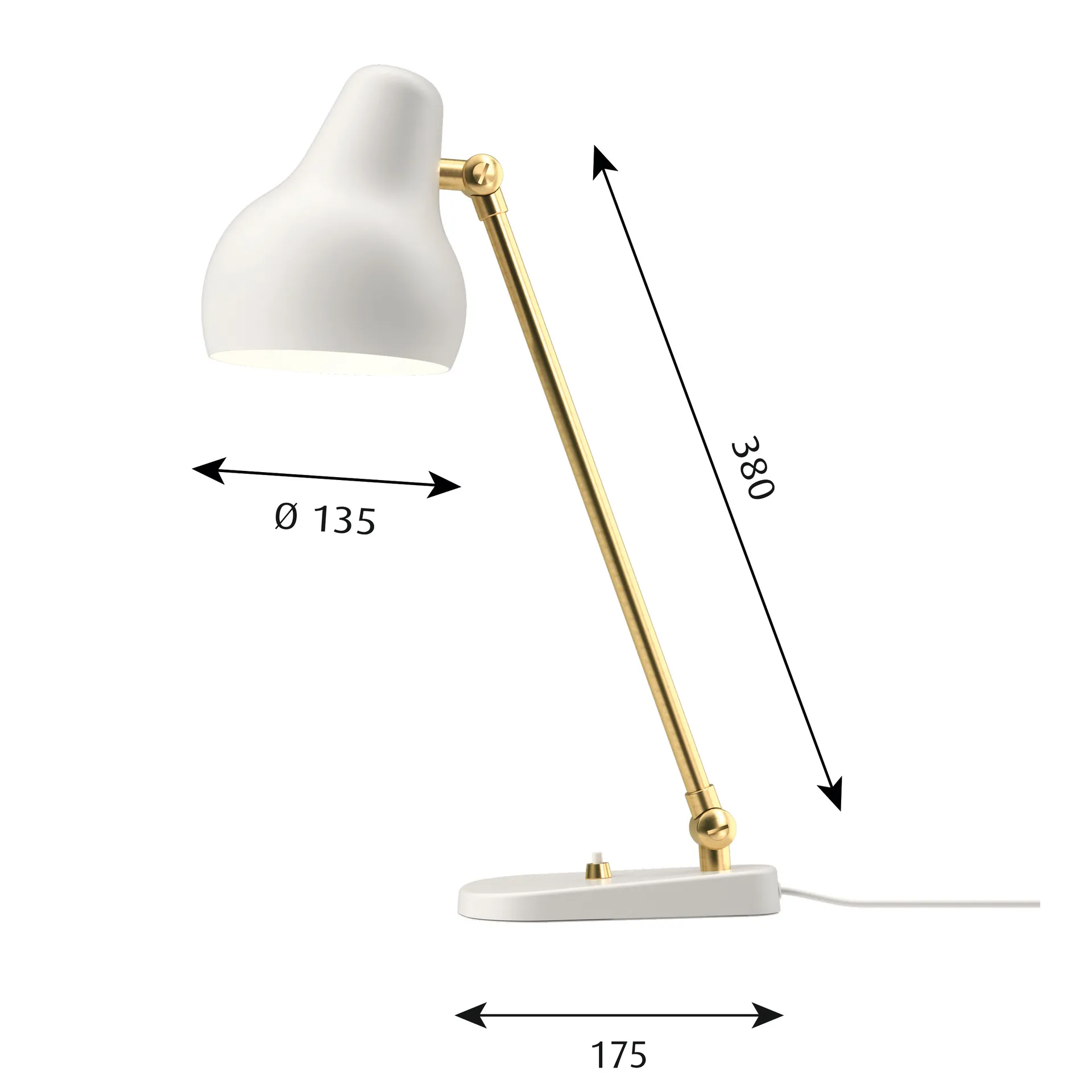 Lampe de table VL38, Blanc Louis Poulsen