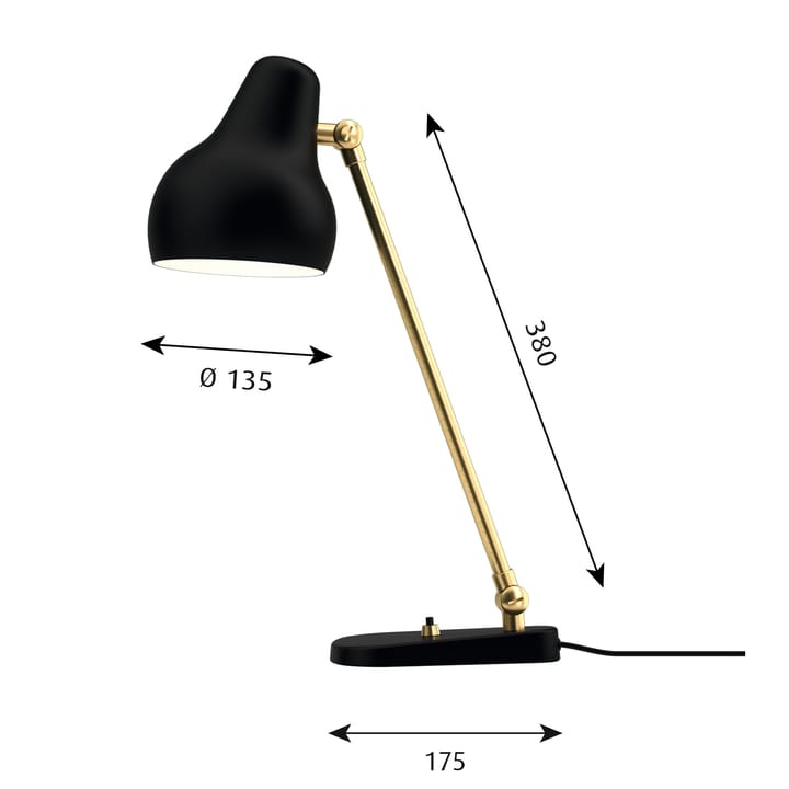 Lampe de table VL38 - Noir - Louis Poulsen