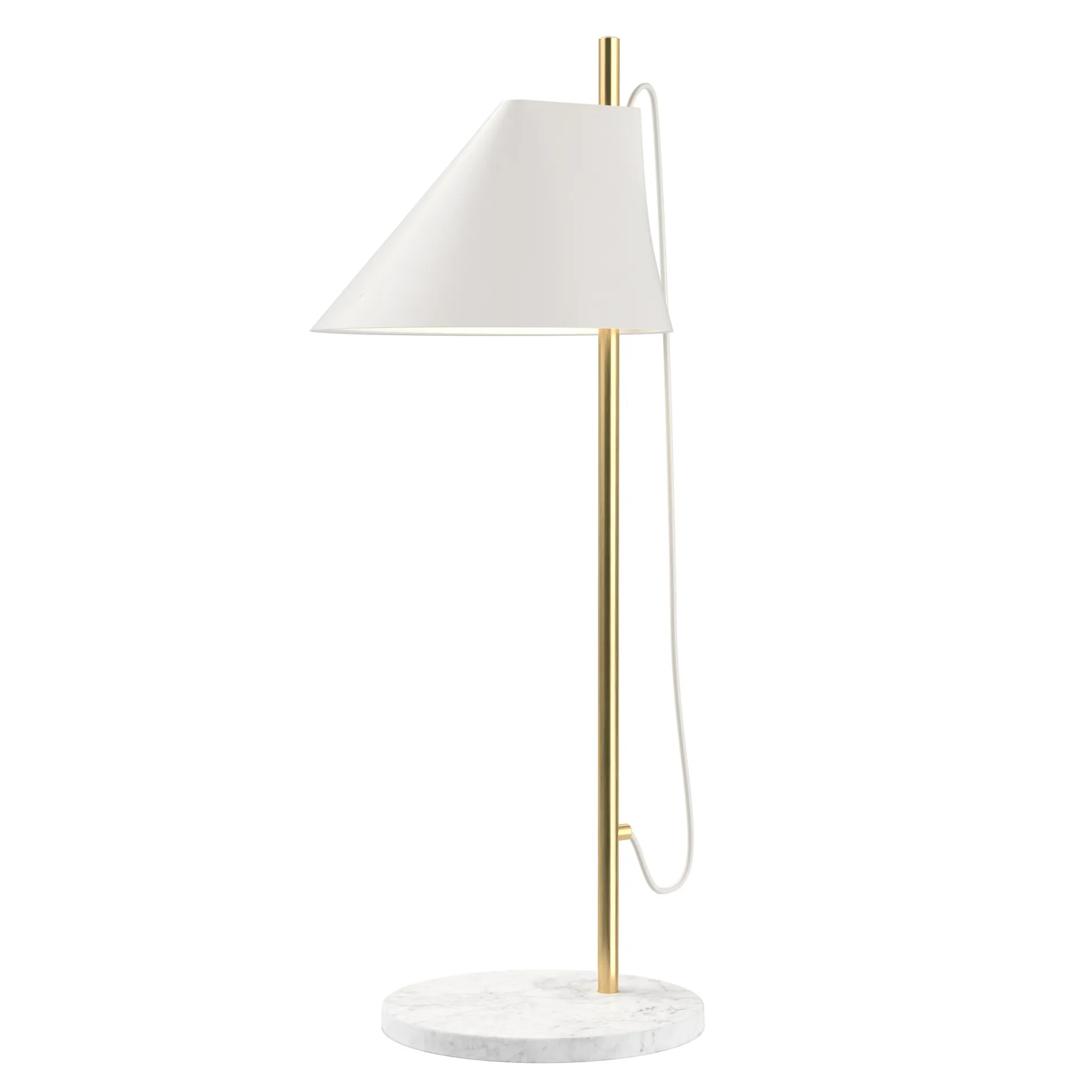 Lampe de table Yuh, Blanc-Laiton Louis Poulsen