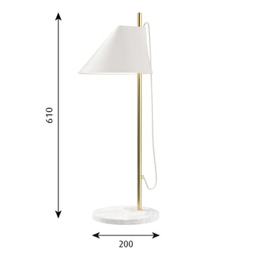 Lampe de table Yuh - Blanc-Laiton - Louis Poulsen