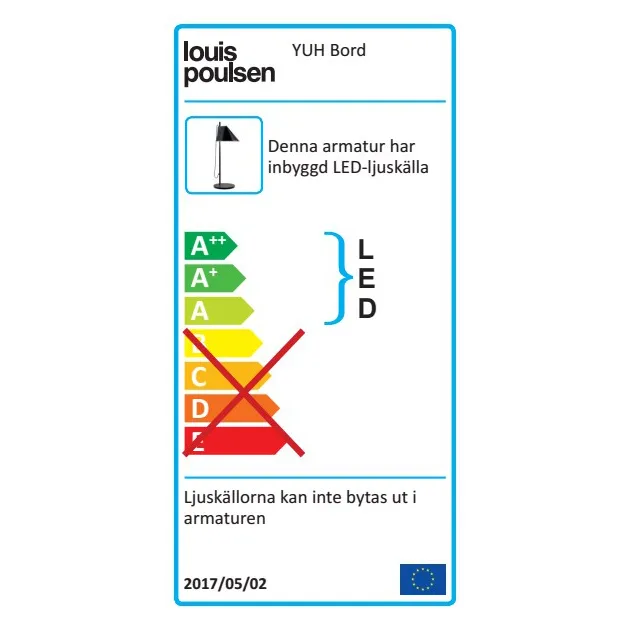 Lampe de table Yuh, Blanc-Laiton Louis Poulsen