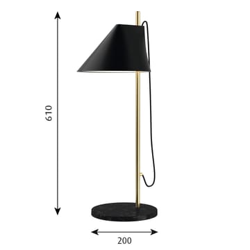 Lampe de table Yuh - Noir-Laiton - Louis Poulsen