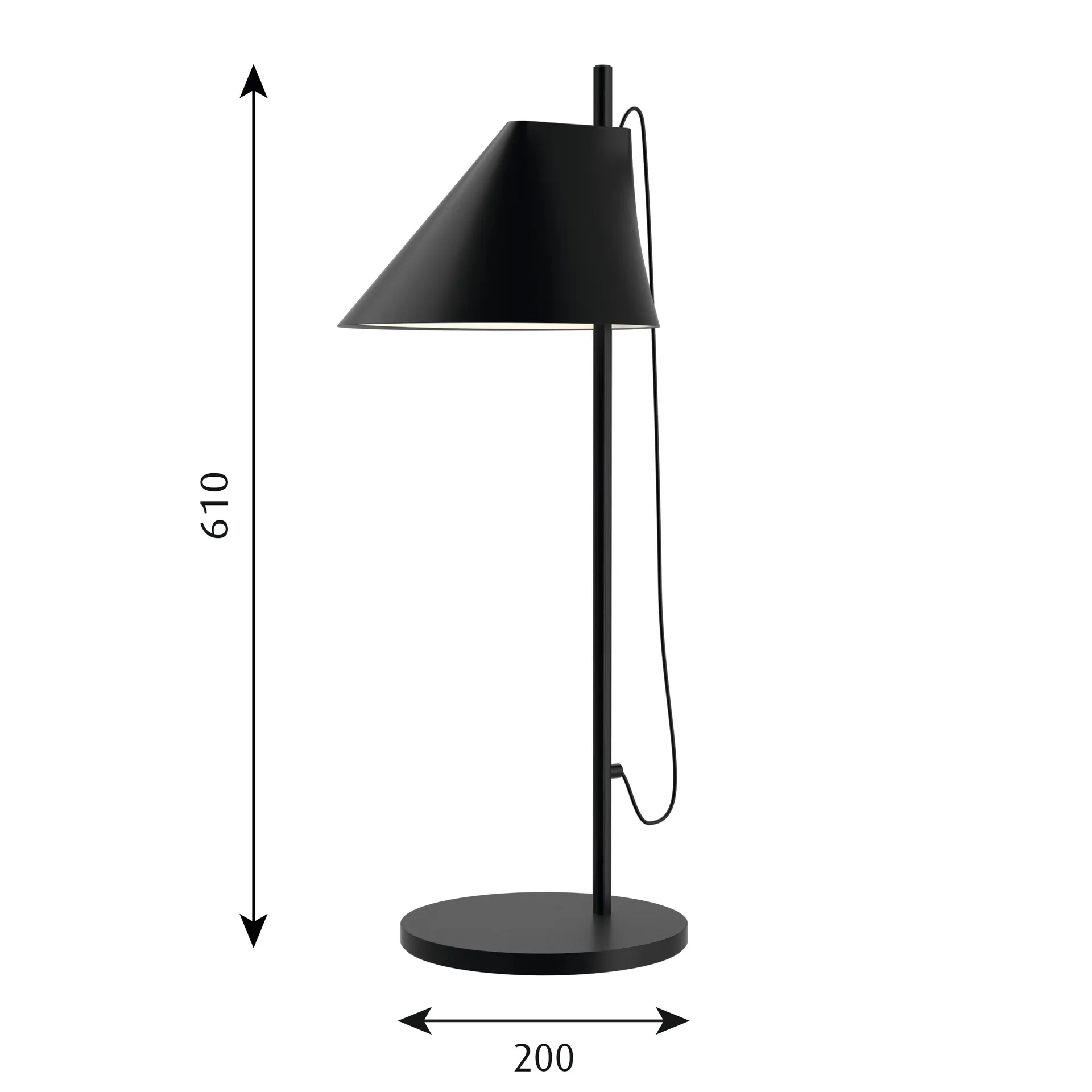 Lampe de table Yuh, Noir Louis Poulsen