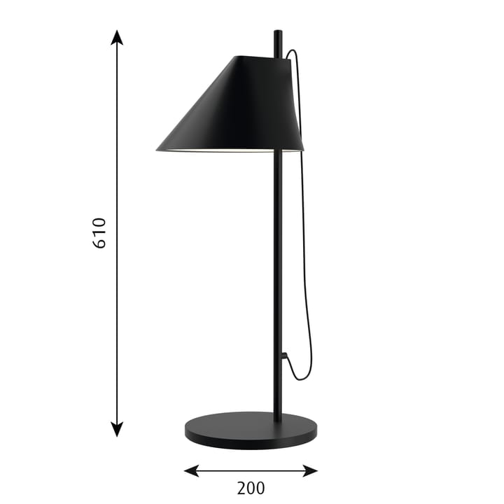 Lampe de table Yuh - Noir - Louis Poulsen