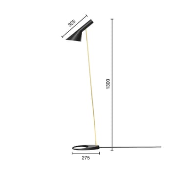 Lampe sur pied AJ - Brass-black - Louis Poulsen