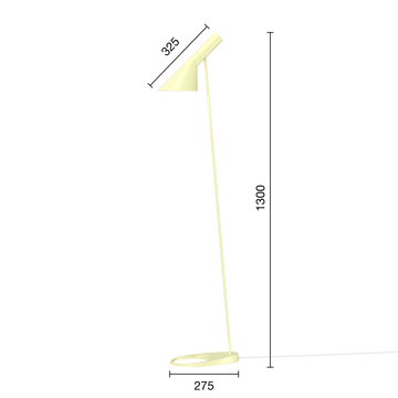 Lampe sur pied AJ - Soft lemon - Louis Poulsen