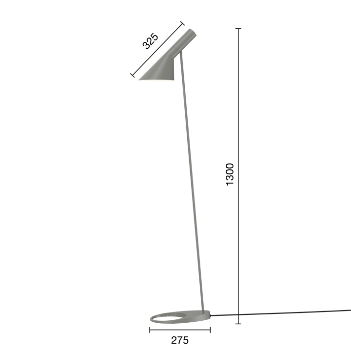 Lampe sur pied AJ, Warm grey Louis Poulsen