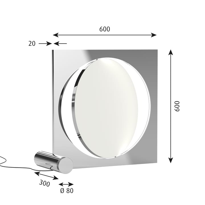 Lampe sur pied Moonsetter - Chromé brillant-blanc - Louis Poulsen