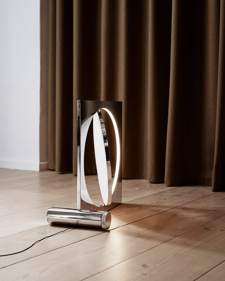 Lampe sur pied Moonsetter - Chromé brillant-blanc - Louis Poulsen