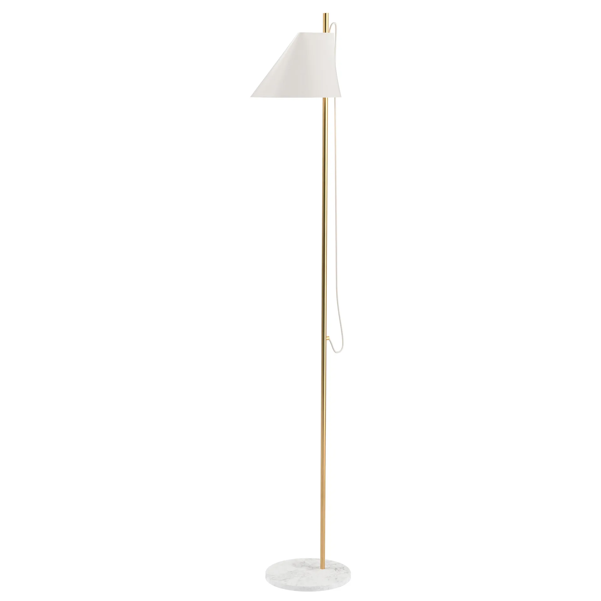 Lampe sur pied Yuh, Blanc-Laiton Louis Poulsen