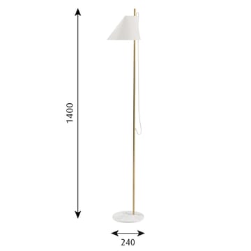 Lampe sur pied Yuh - Blanc-Laiton - Louis Poulsen