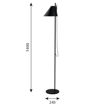 Lampe sur pied Yuh - Noir - Louis Poulsen