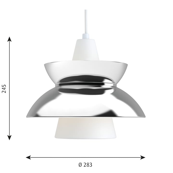 Suspension Doo-Wop Pendelleuchte métal - Acier inoxydable - Louis Poulsen