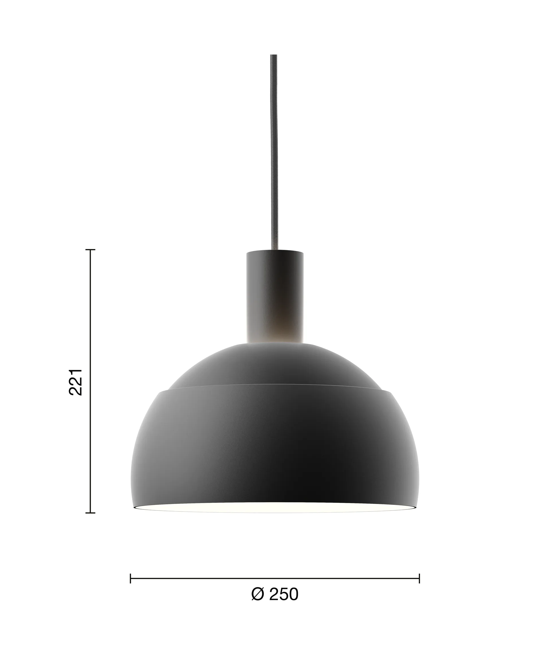 Suspension FJ Elements Ø25 cm, Black Louis Poulsen