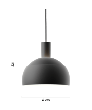 Suspension FJ Elements Ø25 cm - Black - Louis Poulsen