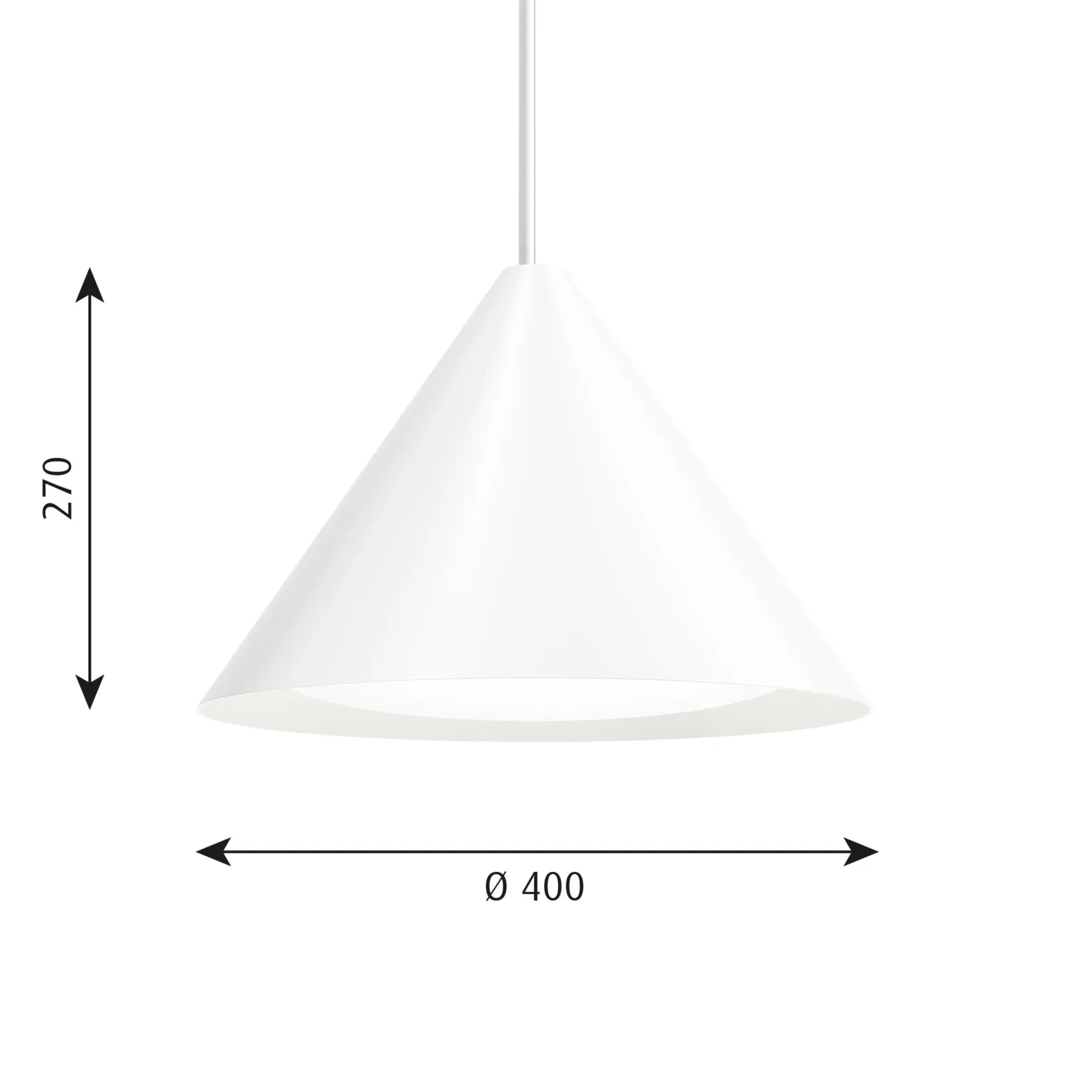 Suspension Keglen Ø40 cm, Blanc Louis Poulsen