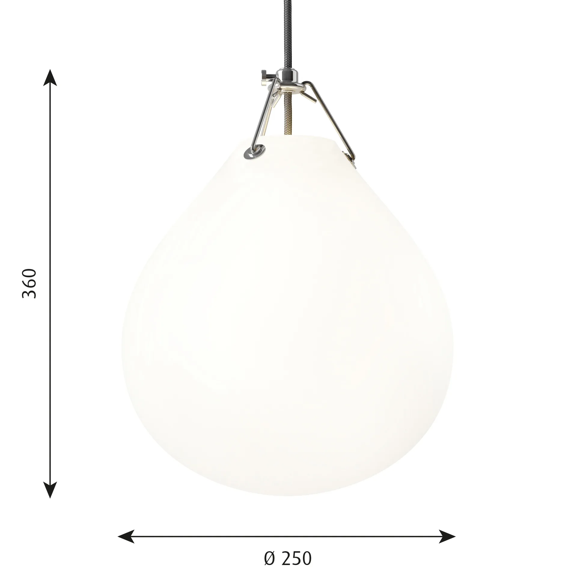 Suspension Moser Ø25cm, Blanc mat Louis Poulsen