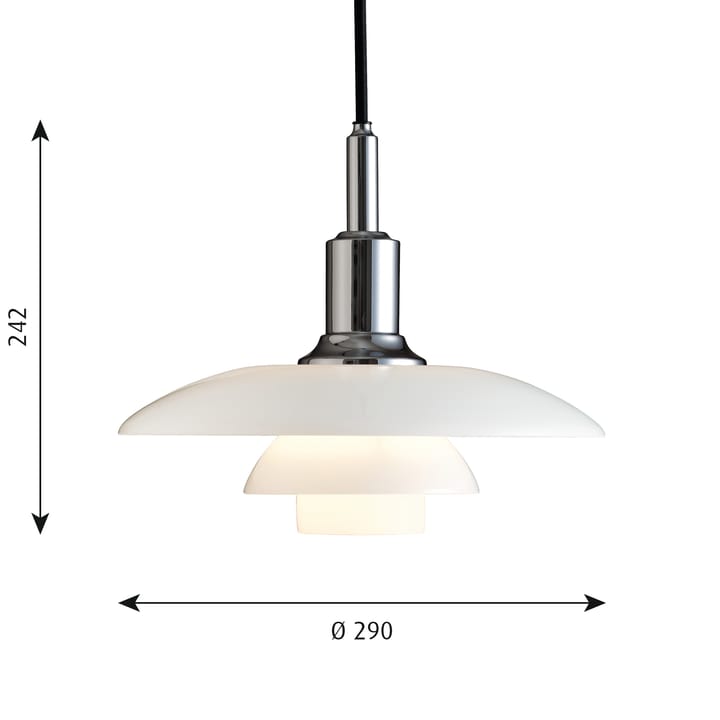 Suspension PH 3/2 - Chrome - Louis Poulsen