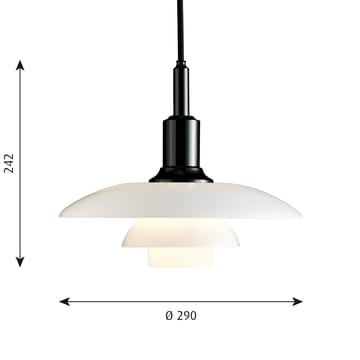 Suspension PH 3/2 - Noir - Louis Poulsen