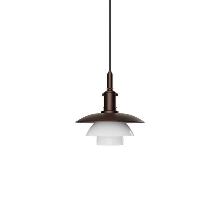 Suspension PH 3/3 Luna - Aged brass-verre opale - Louis Poulsen
