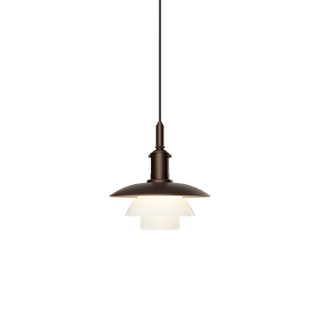 Suspension PH 3/3 Luna - Aged brass-verre opale - Louis Poulsen